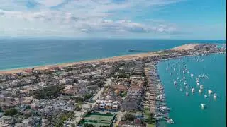 aerial time lapse in motion or dronelapse on a sunny day down the