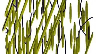 Vortex dynamics in superconductor with nanorods and tilted columns: low field