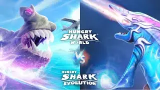 DARKHAMMER VS DARK MAGIC SHARK TRAILER AND GAMEPLAY - Hungry Shark World VS Hungry Shark Evolution