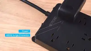 TROND Power Strip Surge Protector, 4000J, 13 Widely-Spaced Outlets Expansion with 4 USB Ports