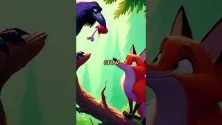 The Clever Fox and the Foolish Crow: A Tale of Deception and Temper #shortstory #disney