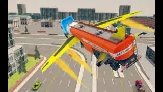 Flying Oil Tanker Transporter Truck Simulator Gameplay - Game Top