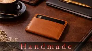 Simple Leather Wallet | Minimal & Easy to Make | handmade | Free Pattern