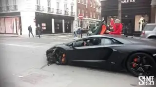 GUY CRASHES LAMBORGHINI