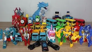 Find the treasure of Thomas the Bus Tayo Gogo Dino Robot Warrior Truck Avengers Dinosaur Toys