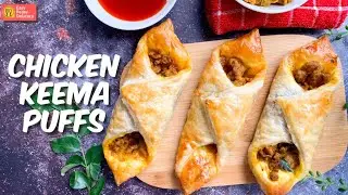 How to make Chicken Keema Puff | Easy Chicken Puff | Homemade chicken puff