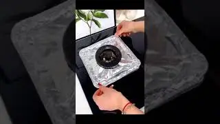 10pcs stove top cover aluminum foil stove burner reusable high temperature resistant stove protector