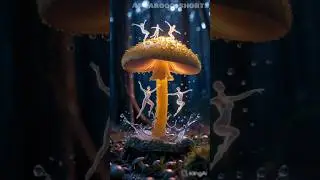 ✨ Dancing Water Drops on a Magical Mushroom | 3D Fantasy Art---#funny #dance #viralvideo #shorts #ai