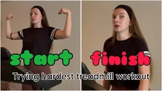 Hardest treadmill workout | weight loss journey vlog realistic 75 hard challenge hiit abs challenge