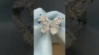 Louily Butterfly Design Promise Ring Gift For Her In Sterling Silver