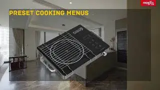 Unidus Surya-9 2000W Infrared Radiant Cooktop Sleek Silver & Black Design with Grill & Jog Dial