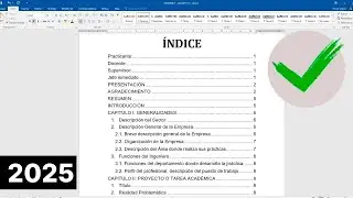 INDICE autom&aacute;tico para Tesis, Tesina, Monograf&iacute;as en Word