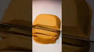 Brown kinetic Sand cutting#shorts #satisfying