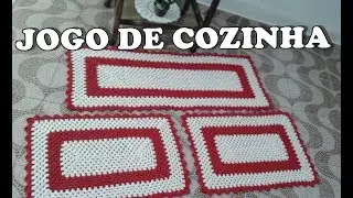 JOGO DE COZINHA RETANGULAR SIMPLES E F&Aacute;CIL #croch&ecirc;parainiciantes #edilenefitipaldi #croch&ecirc;f&aacute;cil