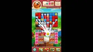 Toon Blast Level 9677 - NO BOOSTERS 🐻🐺🐱 | SKILLGAMING ✔️