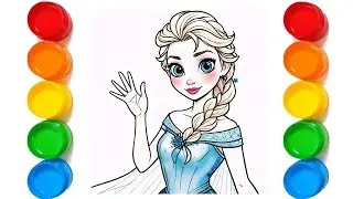 How to Draw a Beautiful Princess Elsa from Frozen | Disney Princess Drawing Step by Step | Frozen 