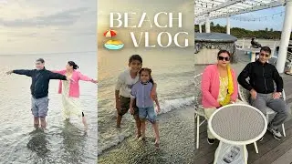 Daddy mummy लाई समुद्रमा घुमाउन लगेको 🌊First experience of going in the beach 🏝️ #japan 