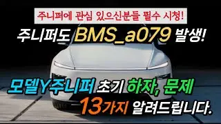 주니퍼도 BMS_079 터졌다!. 테슬라 모델Y주니퍼 초기 하자 13가지 정리 해 봤습니다. #BMS #테슬라BMS