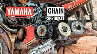 YAMAHA RXZ,RX100,RX135 CHAIN SPROCKET CHANGING