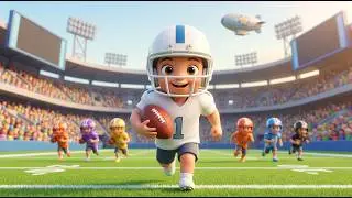 Colors Football Playoff For Kids | Football Season Kinder Rhymes | Little Baby Munchkins LBM | Abcde