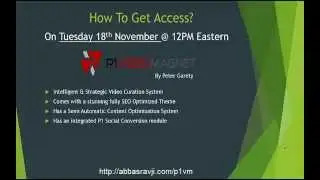 P1 Video Magnet Bonus & Review By Peter Garety