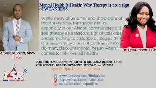 Mental Health Is Health: Why Therapy is not a sign of WEAKNESS