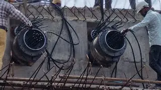 Post Tensioning of Voided Slab.....lI MULTIPULL JACK STRESSING I How to Fix Jack For Stressing