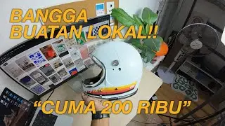 HELM CUSTOM BUATAN LOKAL, HELM JADUL RETRO HONDA TRX DICUSTOM JADI MAKIN GANTENG! | UNBOXING