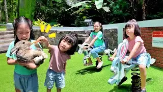 Gendong dan Kasih Makan Kelinci, Naik Kuda Kudaan, Main Outbond dan Mancing Ikan