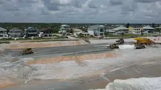 Flagler Beach Restoration Project Time-Lapse RAW Drone Video