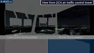 NTSB Animation - Control Tower Visibility Study - DCA Midair Collision
