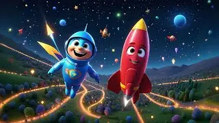 Ricky Rocket Spins Again | Space Adventure & Movement Song for Kids | Nursery Rhymes and Baby Songs