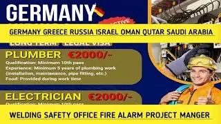 Germany Greece Russia Israel OMAN QUTAR Saudi Arabia Welding Safety office FIRE Alarm ProjectManger