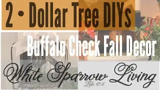 2 Dollar Tree DIYs - Fall Buffalo Check Decor