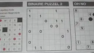 (#2216) Saturday. Binary02 Sudoku puzzle. Bonus Extra edition. 01-23-2021 Extra part 3 of 4
