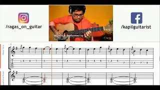 राग यमन Raga Yaman on Guitar Tabs Notes Notations Music Kalyani by Kapil Srivastava Guitarmonk