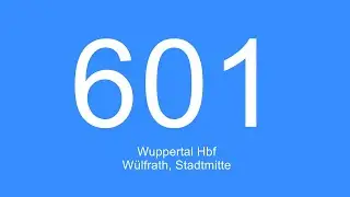 [Wideo] Linia autobusowa 601 | Dworzec gł&oacute;wny w Wuppertal - W&uuml;lfrath, Stadtmitte | 2023