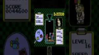 Level #16 🎮 🚑 💉💊#capsules #drmario #nintendo #1990 #virus #mario #tetris #classic # #level16 #fever