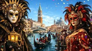 Italy 🇮🇹  Venice Carnival | Stunning Masks, Costumes & Gondolas