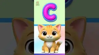 Learn C Words: Cat😺, Cow🐮, Cake🎂| Easy Alphabet for Toddlers I ABC #shorts #hootybootv #kidsvideo