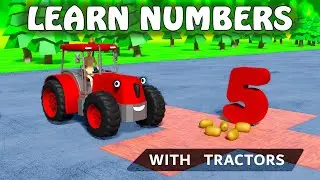 Learn Numbers with Tractors 🚜 | Counting Fruits & Fun Farm Adventure for Kids