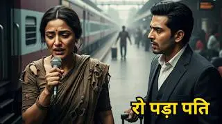 स्टेशन पर पत्नी को गाना गाते देख करोड़पति पति रो पड़ा! 😢 | Emotional Story