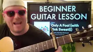 How To Play Only A Fool Galantis Pink Sweat$ // easy guitar tutorial beginner lesson easy chords