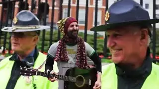 Protester sings Phil Collins to Boston Cops - Rob Potylo