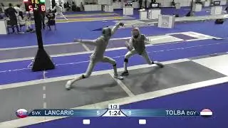 2023 Day05 T08 01 M F Individual Cadets Plovdiv BUL CHM BLUE TOLBA EGY vs LANCARIC SVK