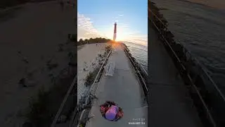 Walking Towards Barnegat Lighthouse at Sunset 10.8.24