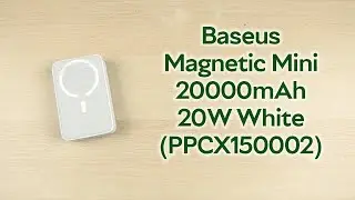 Розпаковка Baseus Magnetic Mini Wireless Fast Charge Power Bank 20000mAh 20W White (PPCX150002)