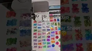 Cricut Cutting ASMR 🤫 Holographic Sticker Sheet ✨ (Machine Sounds) #Shorts #sticker #stickermaking