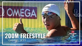 Gabriel Jett Hangs on to Win 200M Freestyle | 2023 TYR Pro Swim Mission Viejo