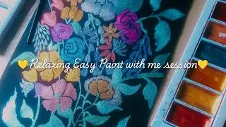 Experiment painting flowers using metallic watercolours💐🎨🥰